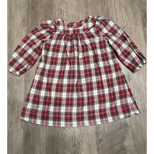 Baby Gap Baby Girls Dress Red Plaid Sz 6-12 Months Very Good‎ Condition!